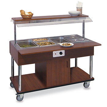 Bain-marie buffé 4x gn 1/1 på hjul, +60°/+90°c