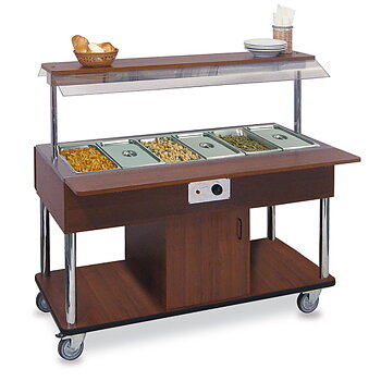 Bain-marie buffé 6x gn 1/1 på hjul, +60°/+90°c