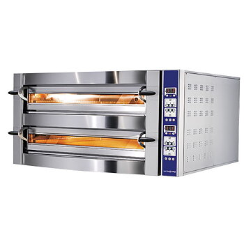 Elektrisk pizzaugn för 6+6 pizzor ø 35 cm, digital kontroll