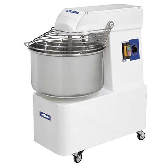 Spiral mixer på hjul, 25 kg/32 liter, 2 hastigheter, med timer