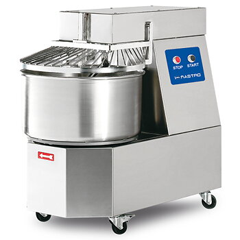 Spiral mixer på hjul, 20 kg/24 liter, 1 hastighet, gjort av rostfritt stål , 400v