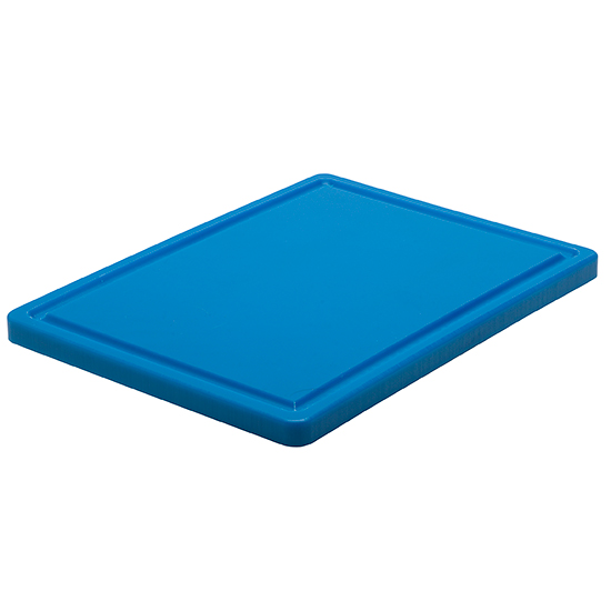 Skärbräda för fisk med avrinningsspår, 400x300 mm - blue färged - 2