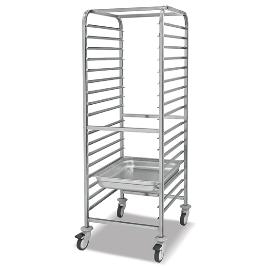 Vagn för behållare, 17x gn 1/1 h=65 mm