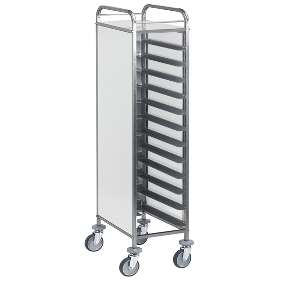 Vagn för gn formar, stängt på 3 sidor, 12x gn 1/1 h=110 mm - 2