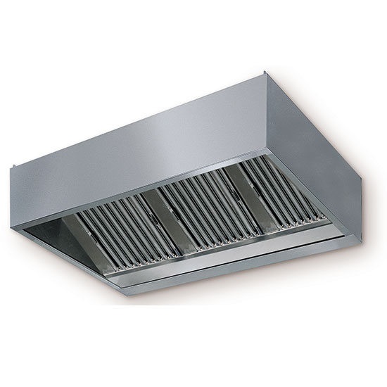 Väggmonterad köksfläkt med integrerat ljus, 2200x1200 mm