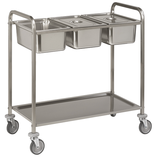 Vagn för GN-behållare med 1 hyll, 3x GN 1/1 H = 200 mm - 2