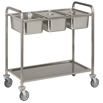 Vagn för GN-behållare med 1 hyll, 3x GN 1/1 H = 200 mm