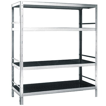 Bänk gjort av rostfritt stål med 4 hyllor , 1000x500x1800 mm