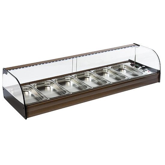 Uppvärmd display, bänkenhet, 6x gn 1/3 h=40 mm - 3