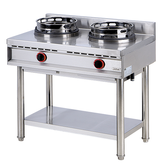 Gas wokspis med hylla, 2 tallrikar - 2