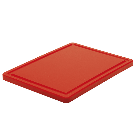 Skärbräda för kött med avrinningsspår, 500x300 mm - red färged - 2