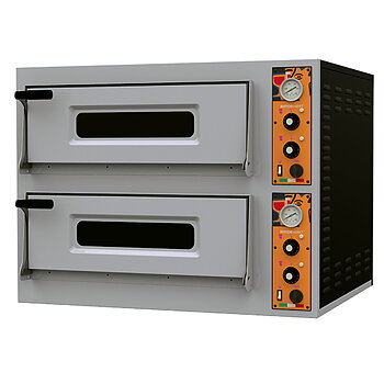 Elektrisk pizzaugn för 4+4 pizzor ø32 cm, mekanisk kontroll