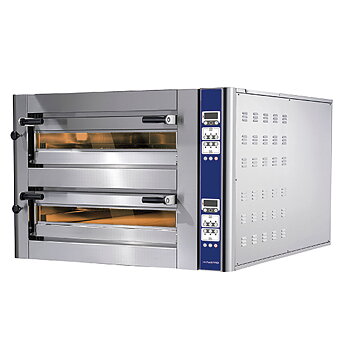 Elektrisk pizzaugn för 4+4 pizzor ø 350 mm, elkektrisk kontroll