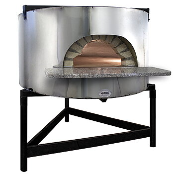 Pizzaugn i trä med rostfritt stål fasad, ø 1540 mm, kapacitet 10/12 pizzor
