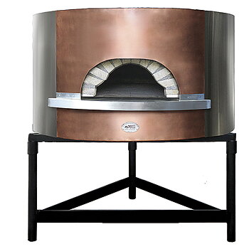 Pizzaugn i trä med koppar fasad, ø 1540 mm, kapacitet 10/12 pizzor