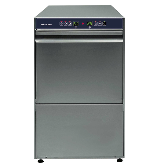 Glasdiskmaskin elektronisk med rengöringsdispenser, korgstorlek 40x40 cm, max. h = 28 cm, 480x520 mm