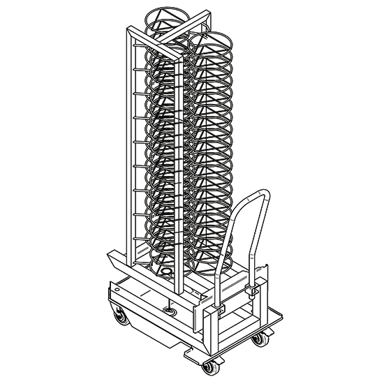 Tallriksvagn för 20x gn 1/1 ugn s, 50x ø 310 mm