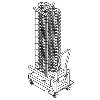 Tallriksvagn för 20x gn 1/1 ugn s, 50x ø 310 mm
