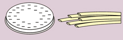 Stencil "tagliolini" 3 mm för cbf0001