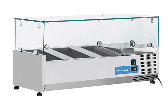 Kyldisk för pizzabänk +2°/+8°C kylmedium R600a, 4xGN1/4, 1000x335x440mm