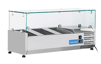 Kyldisk för pizzabänk +2°/+8°C kylmedium R600a, 4xGN1/4, 1000x335x440mm