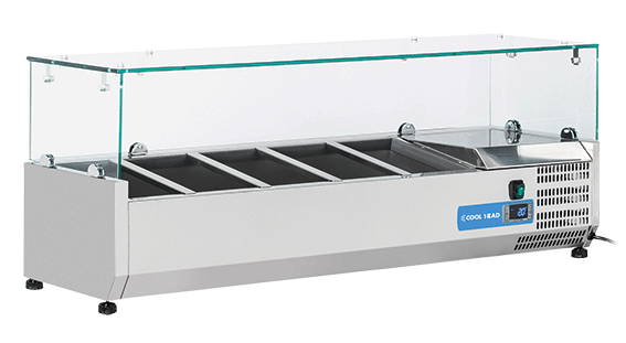 Kyldisk för pizzabänk +2°/+8°C kylmedium R600a, 5xGN1/4, 1200x335x440mm