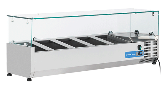 Kyldisk för pizzabänk +2°/+8°C kylmedium R600a, 5xGN1/4, 1300x335x440mm