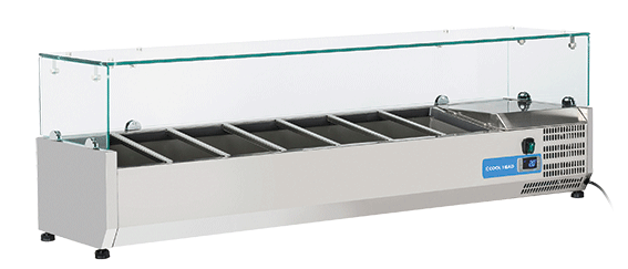 Kyldisk för pizzabänk +2°/+8°C kylmedium R600a, 7xGN1/4, 1500x335x440mm
