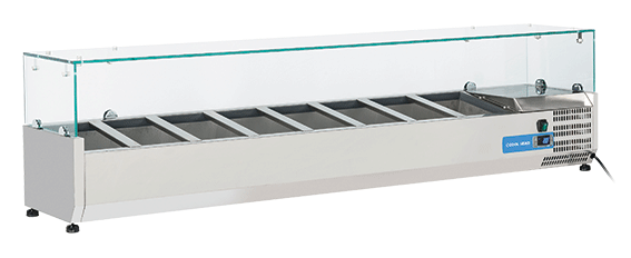 Kyldisk för pizzabänk +2°/+8°C kylmedium R600a, 8xGN1/4, 1800x335x440mm