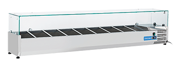 Kyldisk för pizzabänk +2°/+8°C kylmedium R600a, 10xGN1/4, 2000x335x440mm