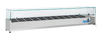 Kyldisk för pizzabänk +2°/+8°C kylmedium R600a, 11xGN1/4, 2200x335x440mm