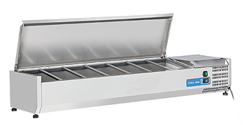 Kyldisk för pizzabänk +2°/+8°C kylmedium R600a, 7xGN1/4, 1500x335x281mm