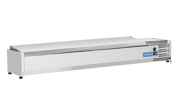 Kyldisk för pizzabänk +2°/+8°C kylmedium R600a, 8xGN1/4, 1800x335x281mm