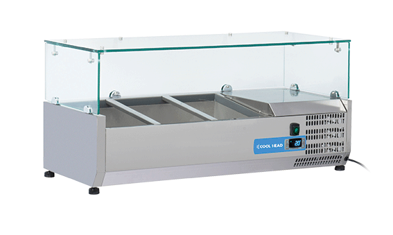 Kyldisk för pizzabänk +2°/+8°C kylmedium R600a, 2xGN1/3 + 1xGN1/2, 1000x395x440mm