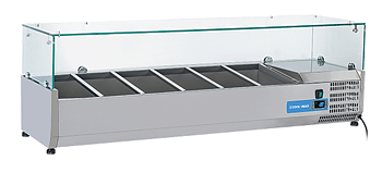 Kyldisk för pizzabänk +2°/+8°C kylmedium R600a, 6xGN1/3, 1400x395x440mm