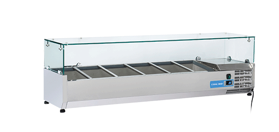 Kyldisk för pizzabänk +2°/+8°C kylmedium R600a, 5xGN1/3 + 1xGN1/2, 1500x395x440mm