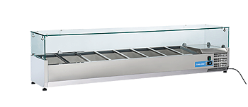Kyldisk för pizzabänk +2°/+8°C kylmedium R600a, 8xGN1/3, 1800x395x440mm