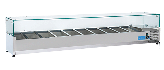 Kyldisk för pizzabänk +2°/+8°C kylmedium R600a, 10xGN1/3, 2200x395x440mm