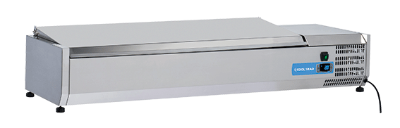 Kyldisk för pizzabänk +2°/+8°C kylmedium R600a, 6xGN1/3, 1400x395x281mm