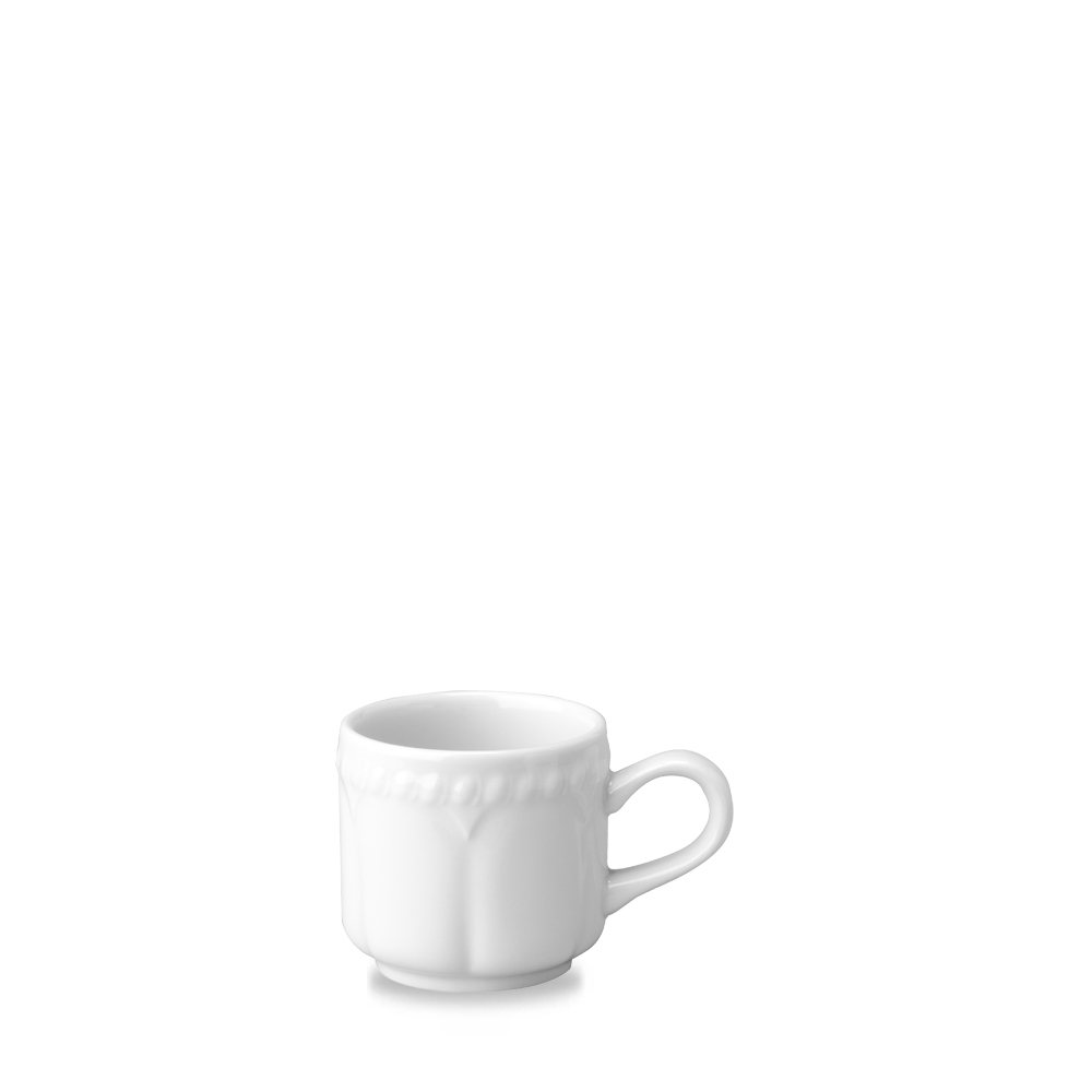 Buck'Ham Vit Staplingsbar Kaffekopp 4Oz Låda 24