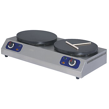 Elektrisk crêpes maskin, 2x ø 350 mm