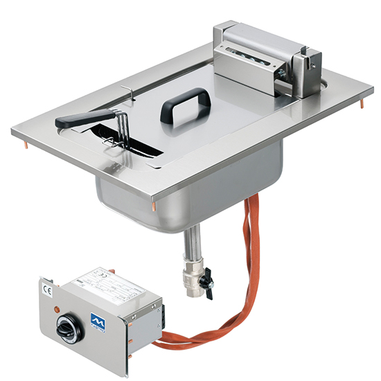 Drop-in elektrisk fritös, 10 liter - 2