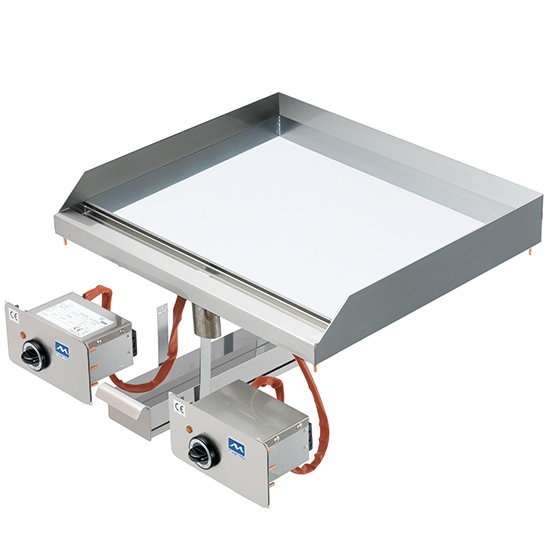 Drop-in elektriskt stekbord, slät kromad platta - 2