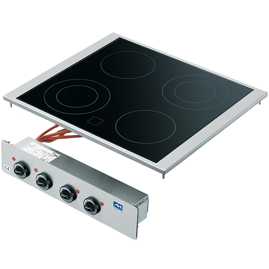 Drop-in elektrisk keramik glasspis, 4 tallrikar - 3