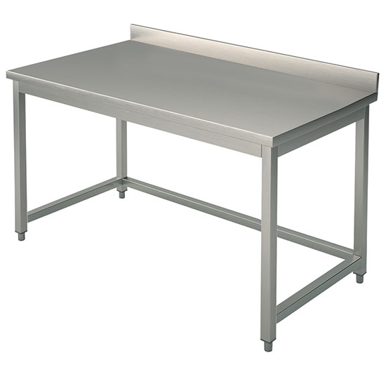 Arbetsbord utan hylla, med bakkant, 1000x700 mm - 3
