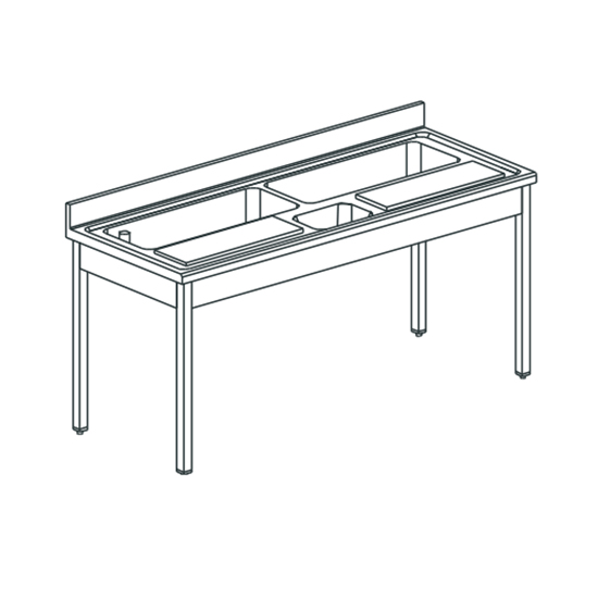 Beredningsbänk för grönsaker, B = 1800 mm - 2