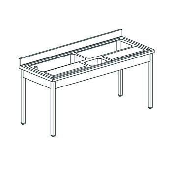 Beredningsbänk för grönsaker, B = 1800 mm