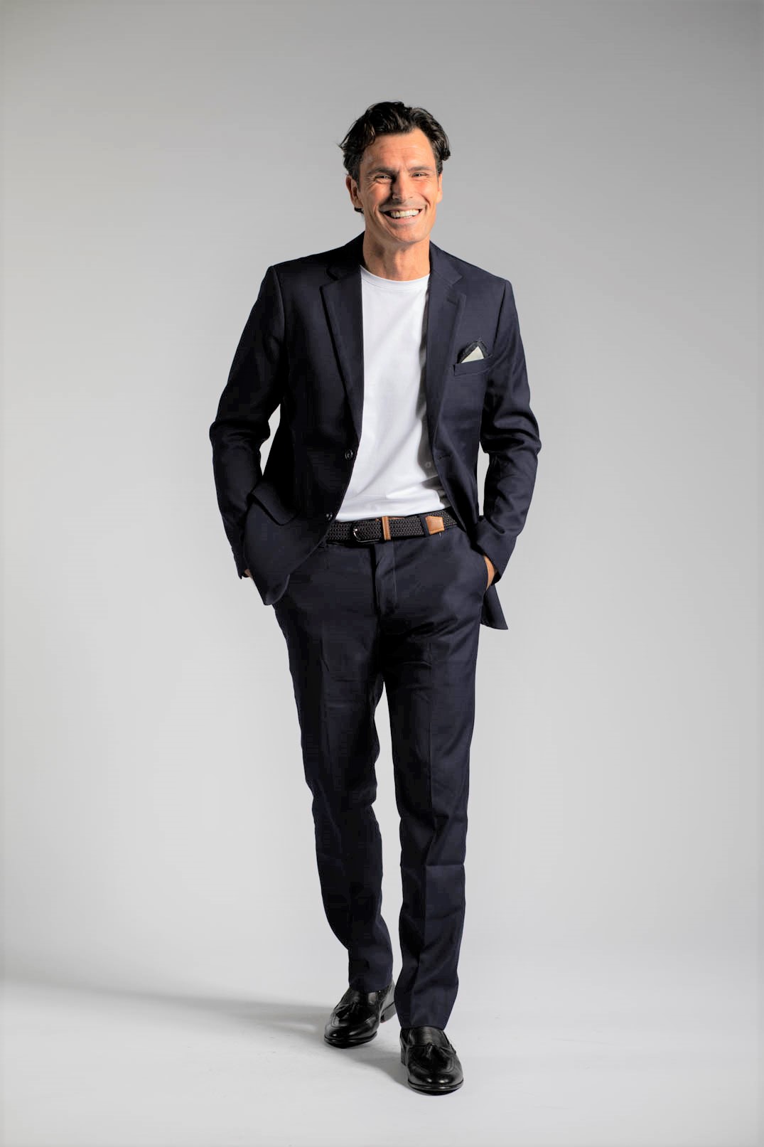 Kavaj Johan Slim Blå