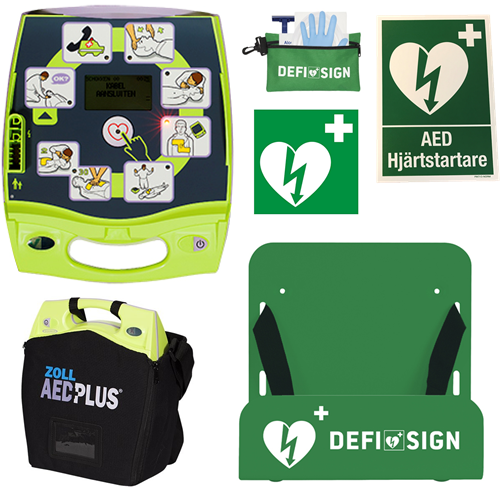 Zoll AED Plus Hjärtstartare. Inklusive DefiSign AED vägghållare, bärväska, skyltmaterial m.m. 