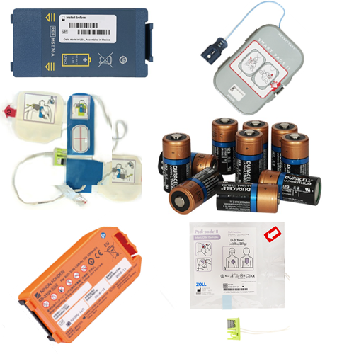 Batterier och elektroder.